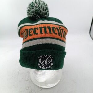 Jagermeister NHL Dark Green Orange  Winter Pom Pom Beanie Hockey Hat Knit a1